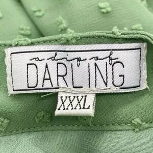 A Dip of Darling Women’s Fully Lined Long Sleeve Blouse in Green Size XXXL